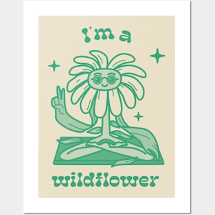 Hippie Flower Child Wildflower Peace & Love Posters and Art